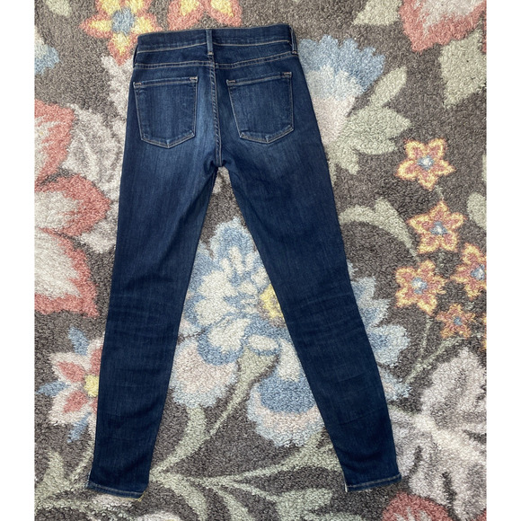 Frame Jeans Womens Size 24 Le Skinny de Jeanne Casual Blue Normcore Basic Pants - Picture 2 of 11